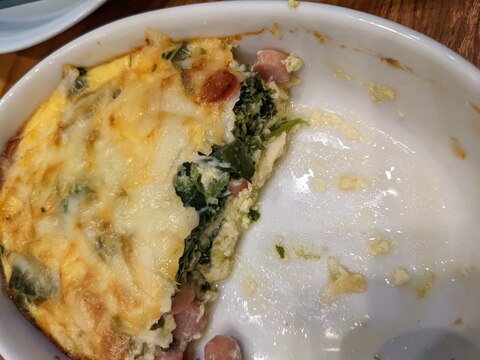 子供がパクパク!グラタン皿で生地なしキッシュ